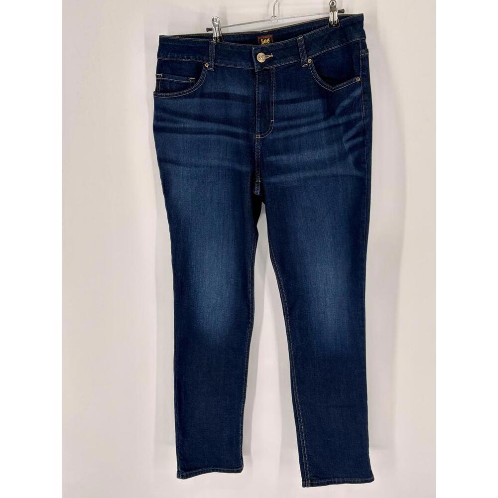 Lee Dark Wash Stretch Skinny Jeans Waist 30 in. 70% Cotton Blend